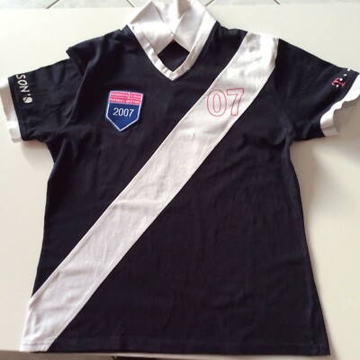 Polo-Shirt Robinson / T-COM Fußball- Masters 2007 | schwarz-weiß | Größe 52/ L