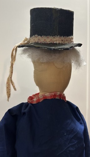 Uncle Sam Primitive Coffee Stained Handmade Doll 24" America Patriotic USA Flag - Picture 4 of 13
