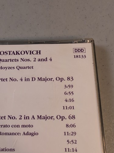 Schostakowitsch: Streichquartett Nr. 2 und 4 / Moyzes Quartet (CD, 1995, Lydisch) - Bild 19 von 24
