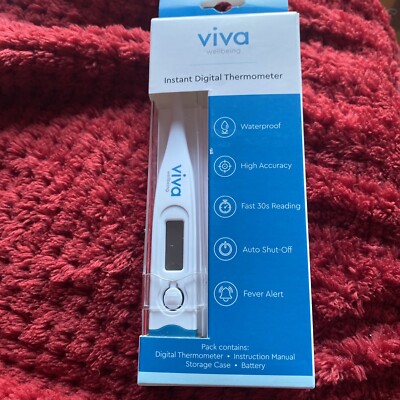 VIVA INSTANT DIGITAL THERMOMETER NEU WASSERDICHT FIEBERALARM HOHE GENAUES GEHÄUSE