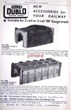 Hornby Dublo Trains Engine-Shed & Tunnel Accessory Print AD #2 - 1959 Toy ADVERT