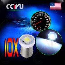 10x White 3SMD BA9S 1815 57 53 LED Dashboard Panel Light Gauge Speedometer Lamp