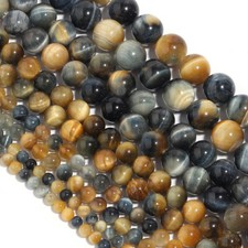 Natural Dream Tiger's Eye Gemstone Smooth Round Loose Beads for Jewelry Making