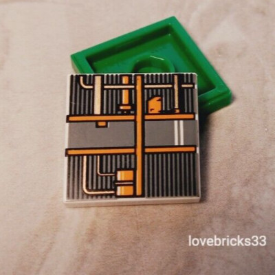 Lego STAR WARS Vents Pod Race Copper Tubes Wires VENTING Tile 2x2 Printed Orange