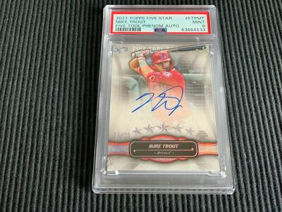 2021 TOPPS FIVE STAR MIKE TROUT *FIVE TOOL AUTO #21/25 PSA 9 MINT 