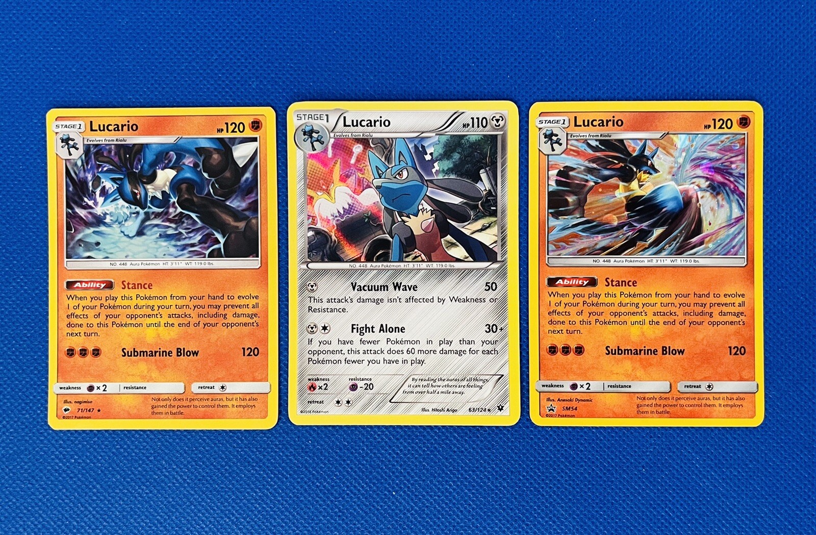 Pokémon Lucario 3 Card Set - Holo Rare Pokémon Cards - All Near Mint | eBay