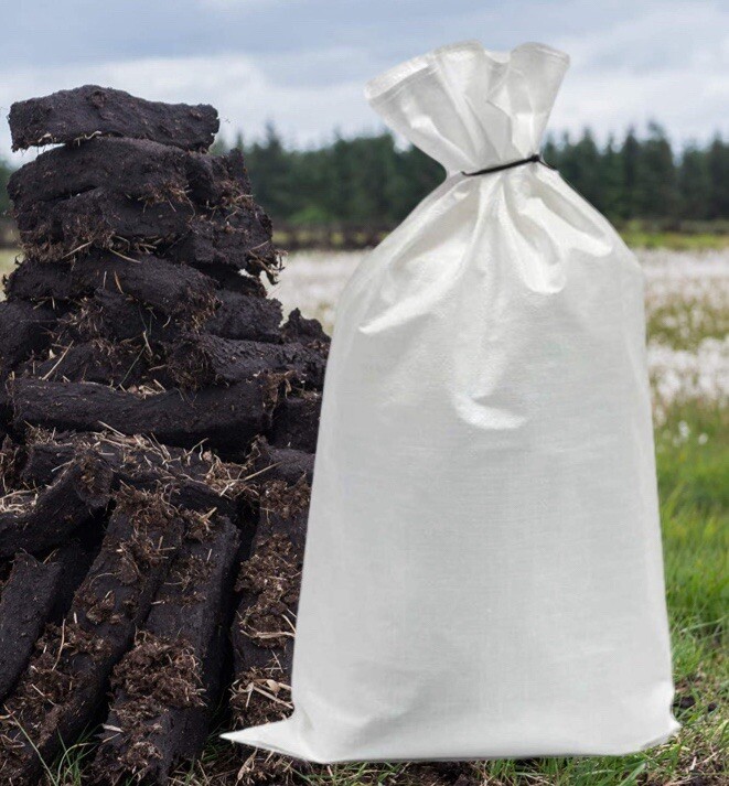 Peat Briquette Fire Natural Irish Turf Logs Peat 14KG Free 24 Fire