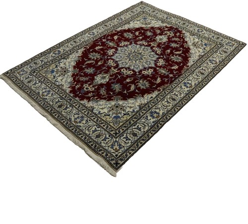 Magnifique Tapis Persan Nain En Soie (234X172 Cm) Tapis Oriental Neuf - Bild 4 von 8
