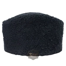 Atatürk Kalpak - Black Sheepskin - Handmade Leather - Turkish Anatolian Hat