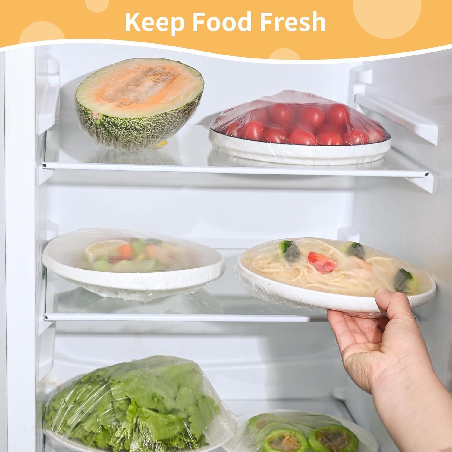 200 Bowl Covers Bread Proofing Large Elastic Reusable Plastic Wrap for Food Stor