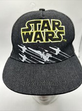 STAR WARS YOUTH Baseball Hat Cap X Wing Fighter Patterned Bill SnapBack NICE 