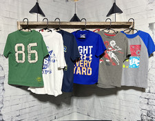 Boys Sport T-Shirt Lot of 6 Shirts Graphic Tees Sizes 4-8 Baseball Football
