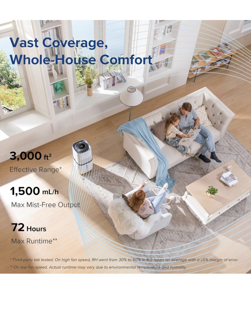 LEVOIT Superior 6000S Smart Evaporative Humidifiers for Whole House, 6