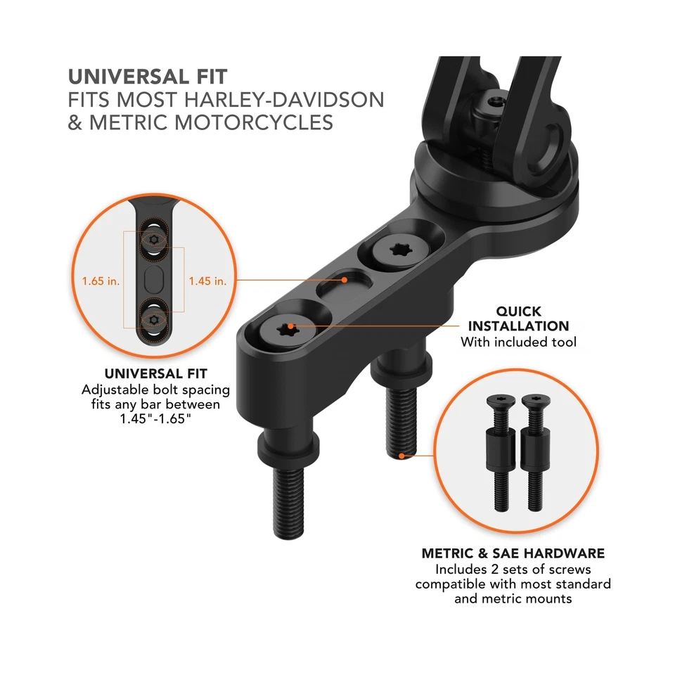 ROKFORM - Motorcycle Cell Phone Perch Mount, Clutch Perch Phone Mount Fits Mo... - Image 4 of 4