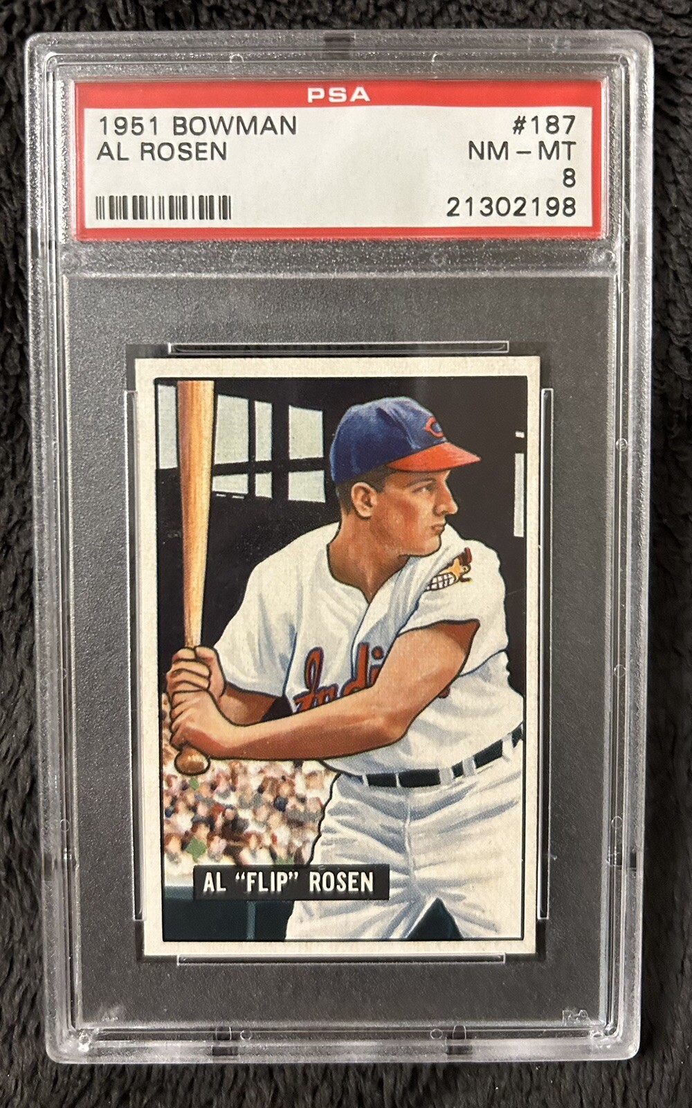 1951 Bowman Al “Flip” Rosen #187 PSA 8