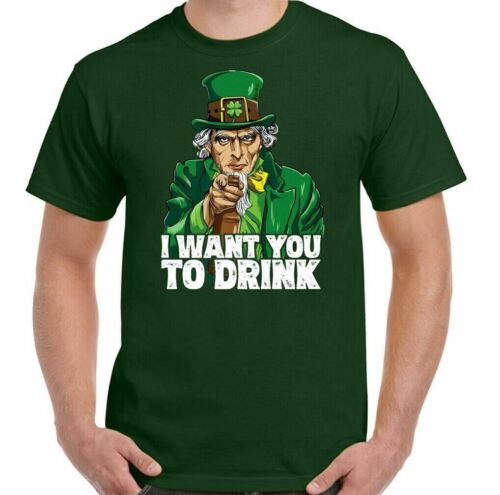 Maglietta Di San Patrizio, Voglio Che Tu Beva Birra Paddys Irish Unisex - Picture 21 of 22
