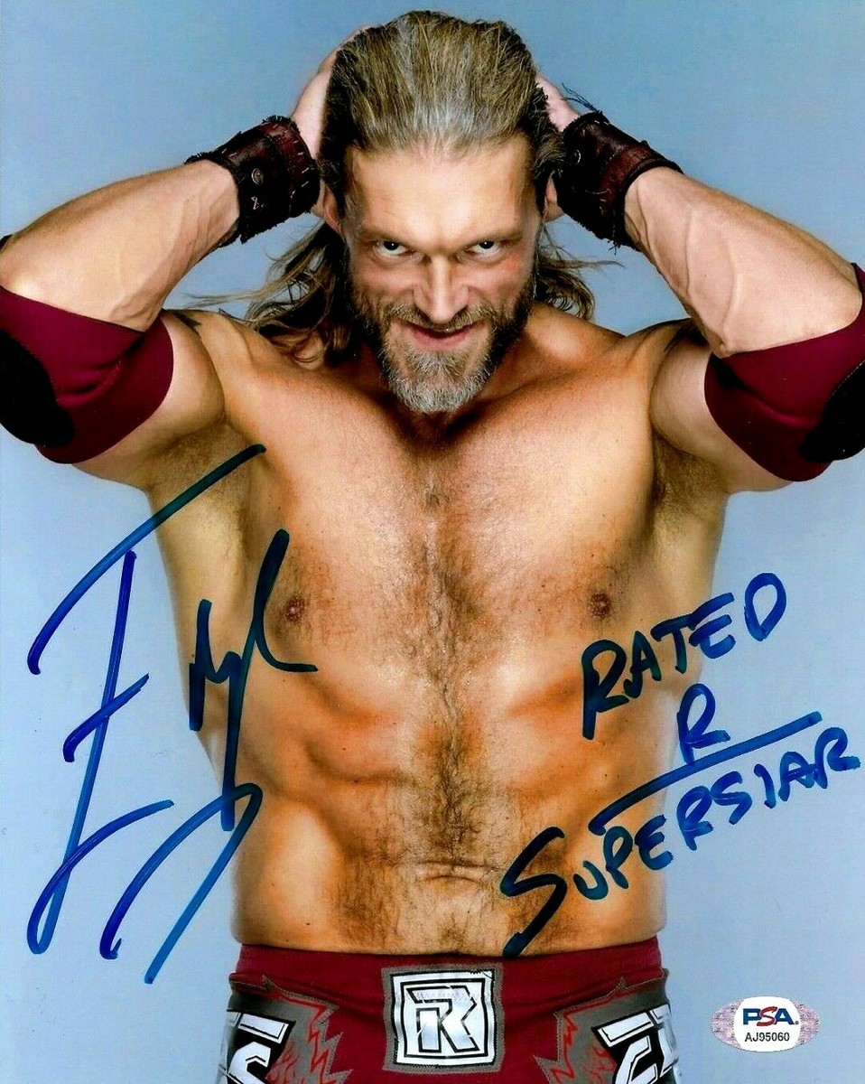 WWE EDGE HAND SIGNED RATED R SUPERSTAR INSCRIBED 8X10 PHOTO WWE EDGE HAND SIGNED RATED R SUPERSTAR INSCRIBED 8X10 PHOTO
