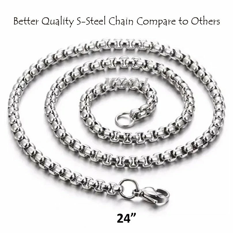 Collar colgante con dije de ala de ángel MENDEL para hombre acero inoxidable turquesa plata Foto 4 de 4