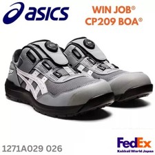 Asics Men Safety Toe Work Shoes Win Job CP209 BOA 1271A029 026 Sheet Rock/White