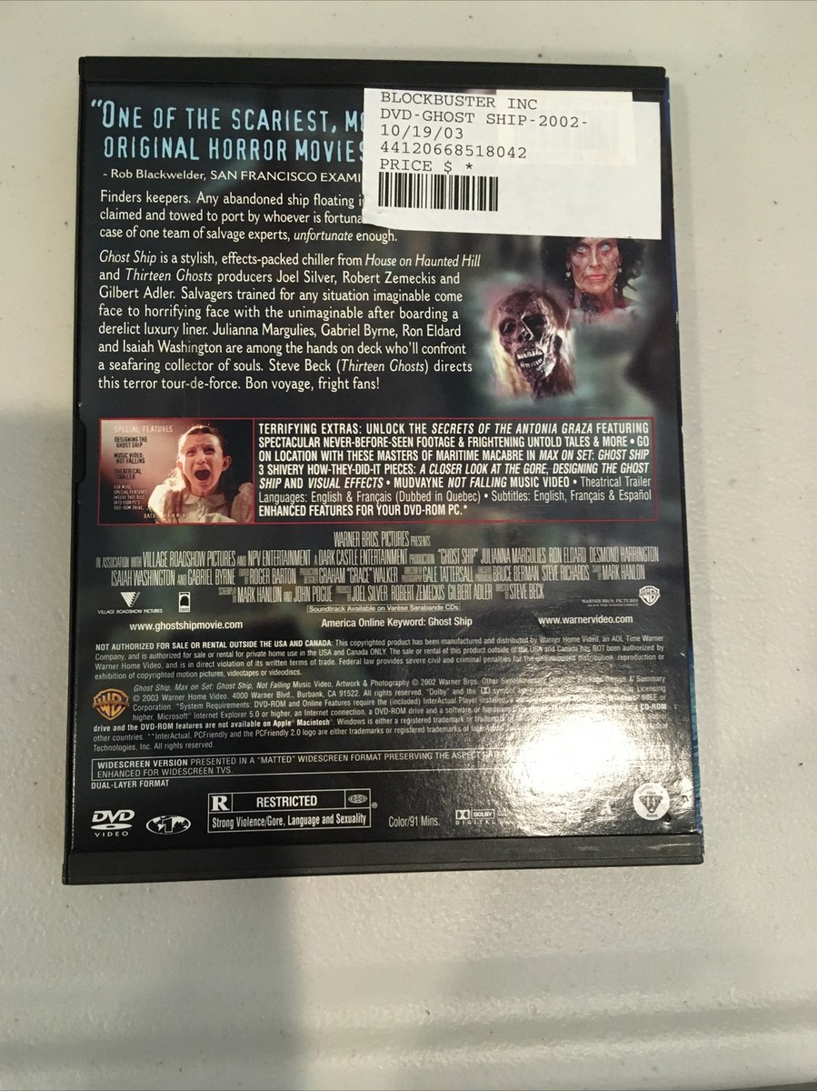 Ghost Ship Widescreen Edition DVD 2002 | eBay