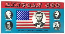 Vintage Game Lincoln 500 Educational Family Game BCMS Corporation 