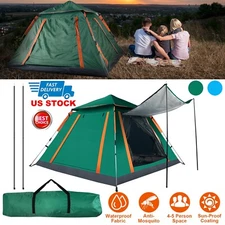 Camping Tent 4-5 Person Waterproof 4 Season Outdoor Family Tents Anti-mosquito