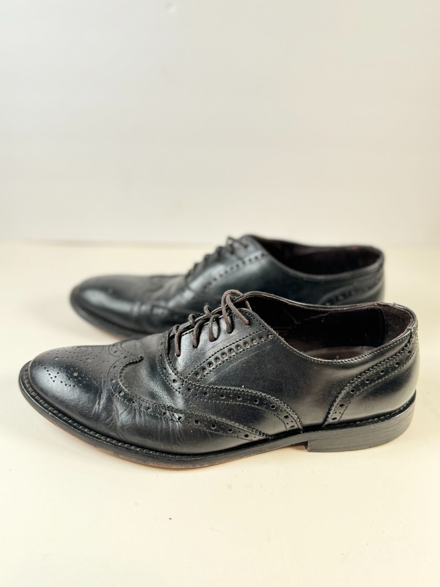 To Boot New York Mens Shoes Black Leather Oxford Brogues Dress Wing Tip US 8.5 To Boot New York - Beam Brown Suede Wingtip Buck Shoe main image 4