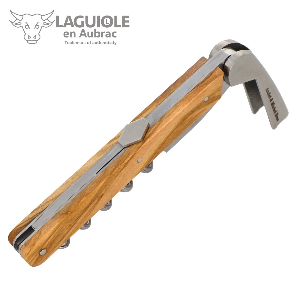 MICHELBRAS ミシェルブラス Laguiol Aubrac F Laguiole Aubrac Kellnermesser Michel Bras Olivenholz Korkenzieher