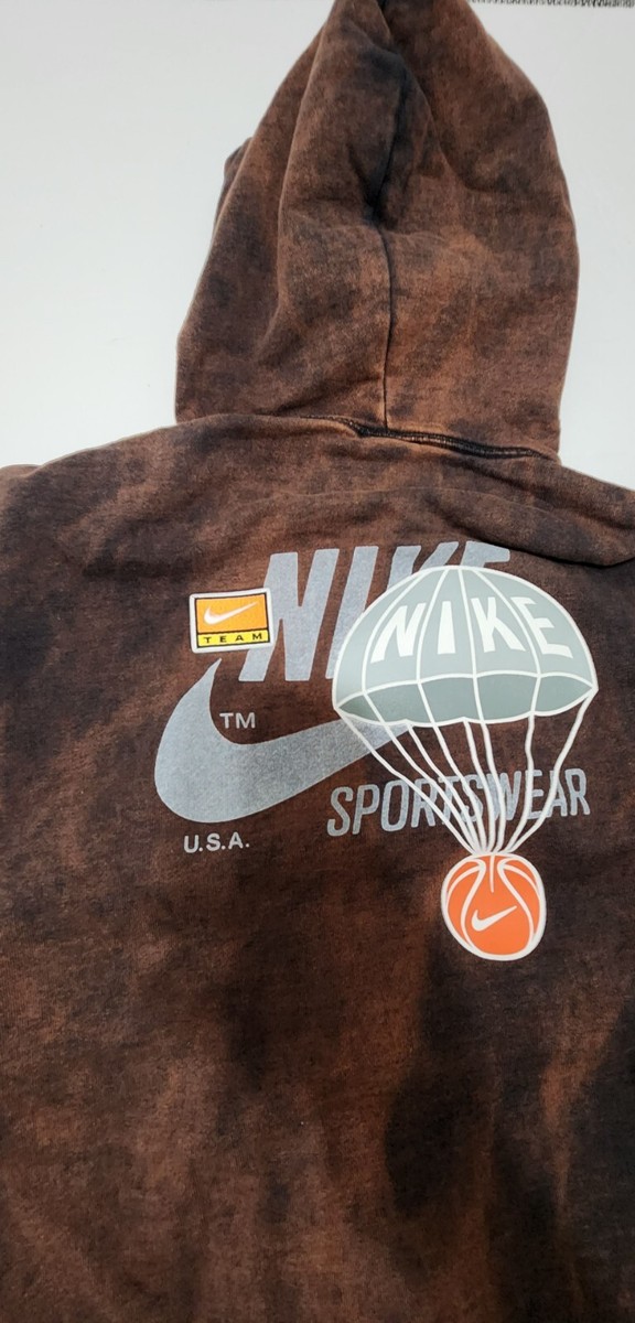 Nike Sportswear Graphic Varsity Hoodie Mens Size Medium RustBlack  DZ3053-010 New | eBay