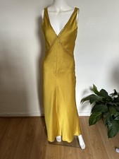 ZARA NEW WOMAN SS24 YELLOW SATIN SLIP DRESS - ZW COLLECTION REF:2731/068