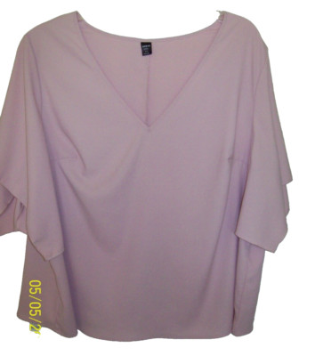 Shein FIT + Tunic Top Blouse Women's Sz US 22 Pink Pullover BUST 54''