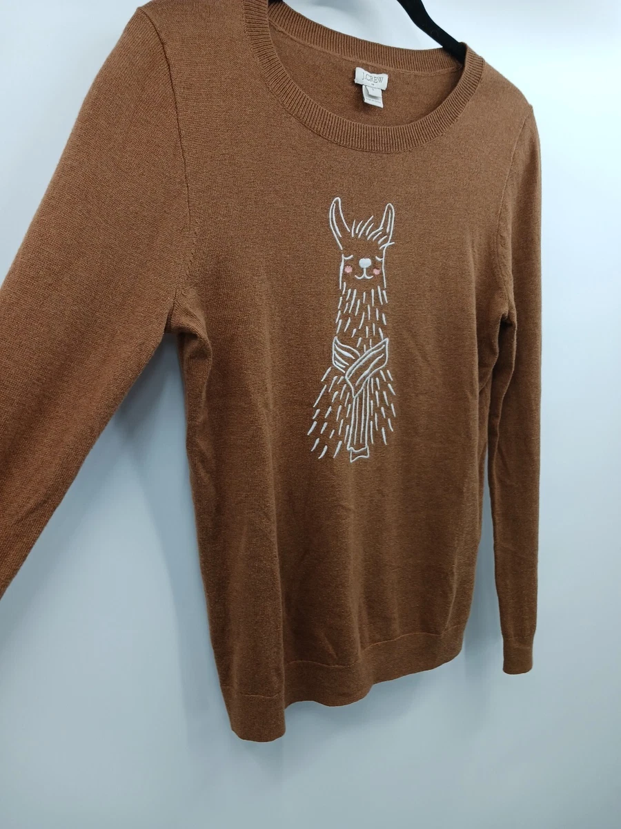 J. Crew Womens Llama Sweater Size Small Brown eBay