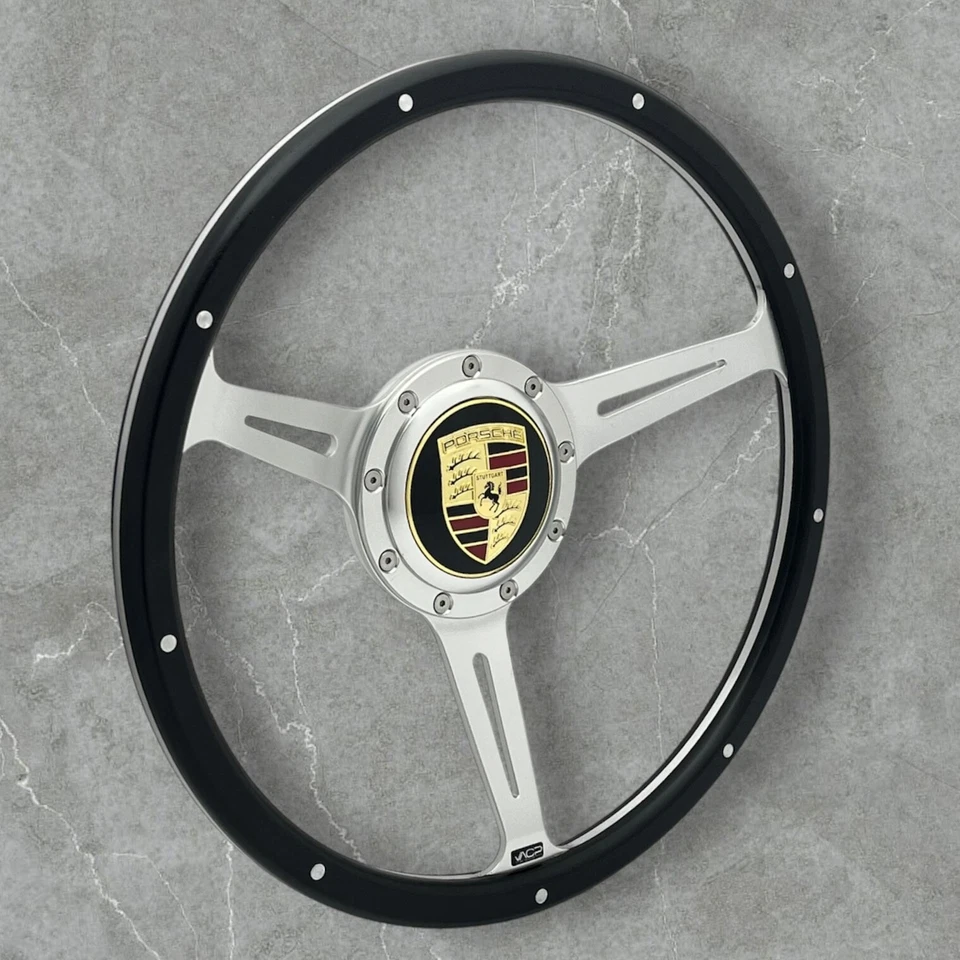 Volante de madera de 15" para Porsche 914 SUEDE 1969-76 Foto 2 de 3