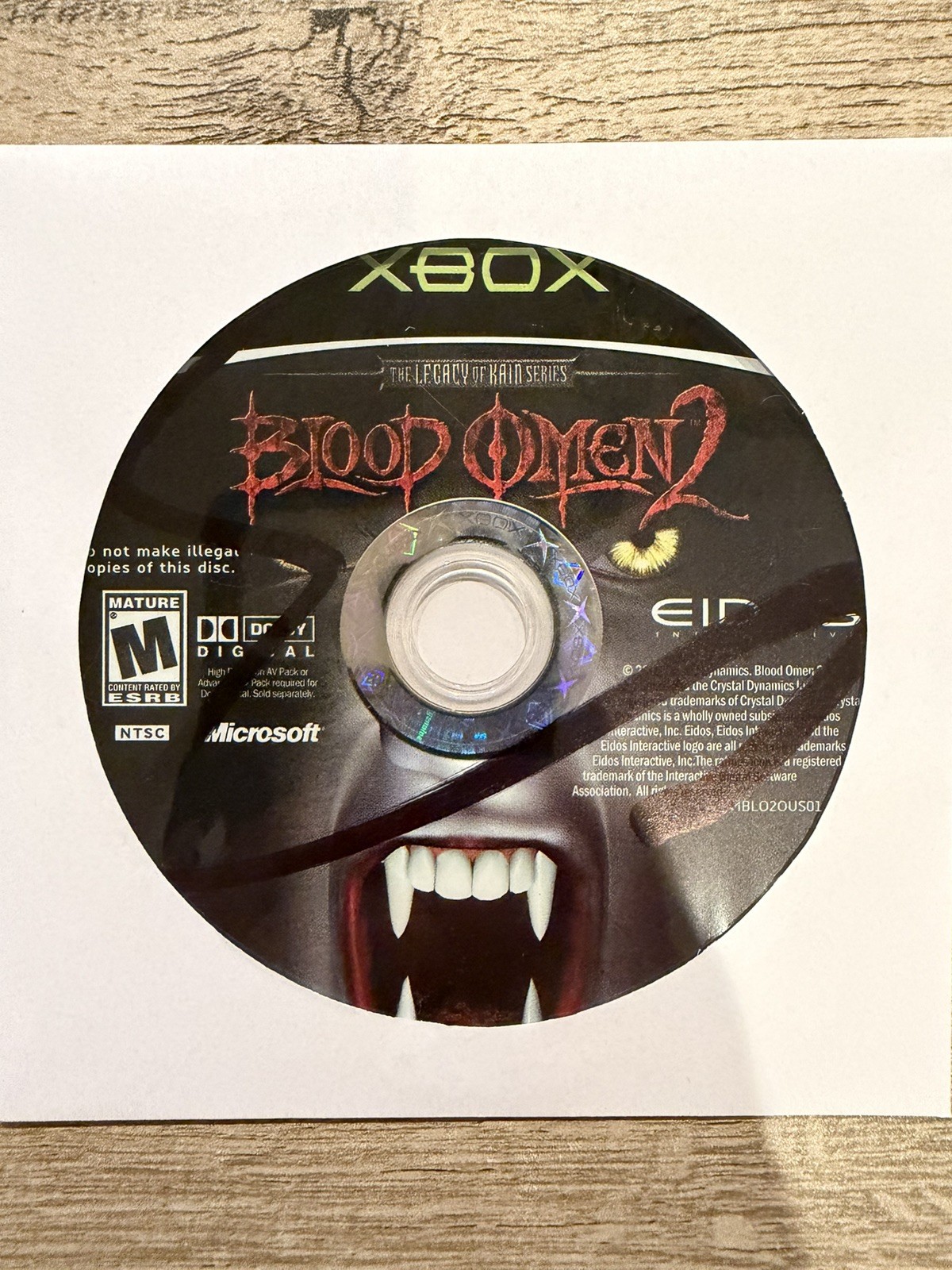 Blood Omen 2; Loose (Microsoft Xbox, 2002)