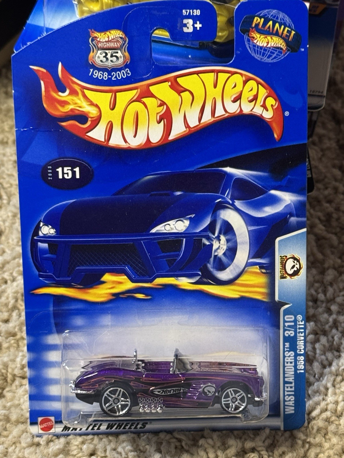 2003 Hot Wheels Wastelanders Series 1958 CORVETTE 3/10 Collector #151