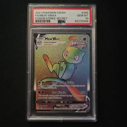 2021 Mew VMAX #268 Fusion Strike Secret Rare PSA 10 GEM MT