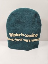 Zara Beanie Winter Is Coming Keep Your Ears Warm - Teal / Aqua - 2014
