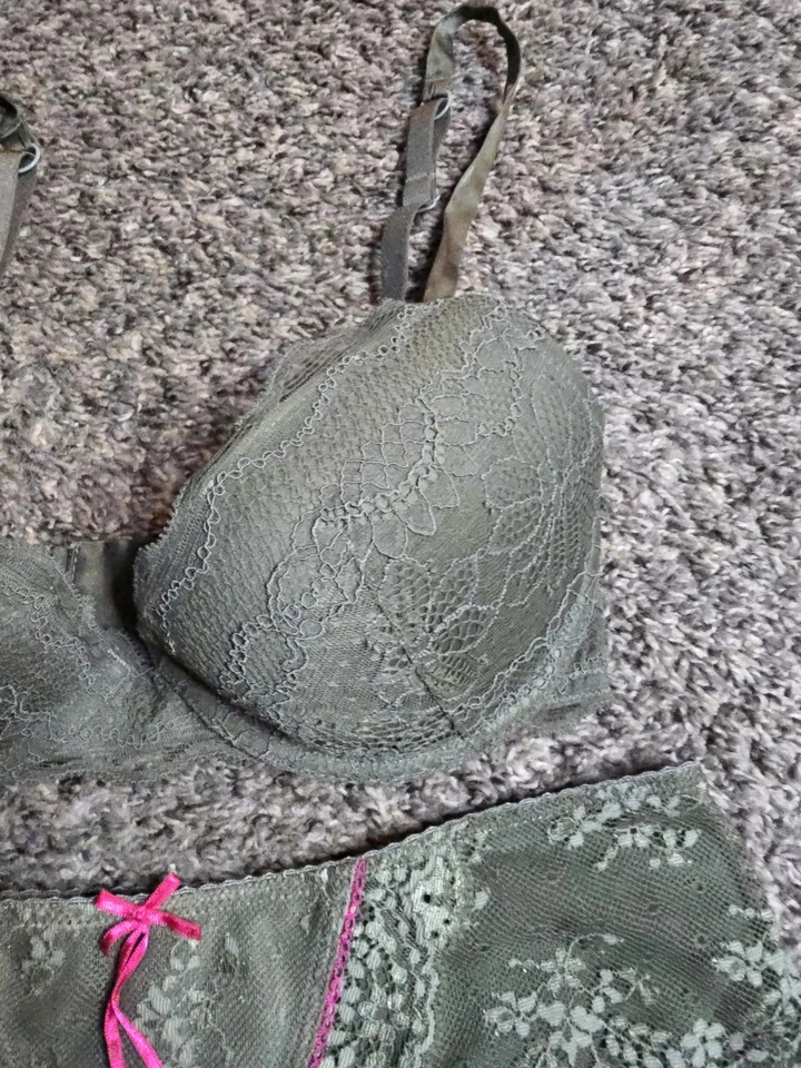 Conjunto de bragas HEIDI KLUM Lencería Amorie CONTOUR BALCONETTE BRA AZUL UK 32E Foto 4 de 4