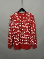 SNOWMAN CHRISTMAS Jumper - Size Small - Red - Great Condition - Men s