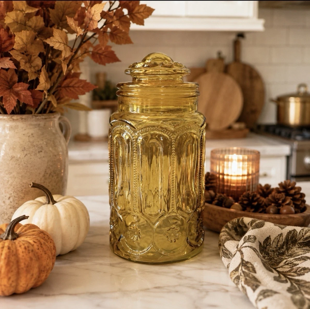 Orange Glass Kitchen Canisters & Jars for sale - eBay