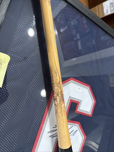 Zyhir Hope Signed Game Used Cracked Bat W LAD Dodgers Inscr Tar Scuffs Cracks - Picture 6 of 15