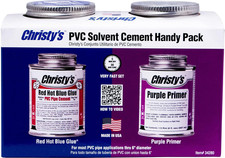 Christy'S Handy Pack: Red Hot Blue Glue Medium Body PVC Cement and Purple Primer