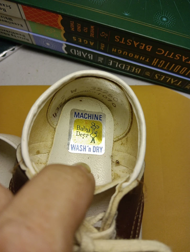 Zapatos Oxford Baby Ciervo Cuero Blanco/Marrón Talla 2 Niños Foto 2 de 4