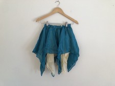 Sarah  s Silk Fairy Skirt New Seconds Ivory Teal Blue
