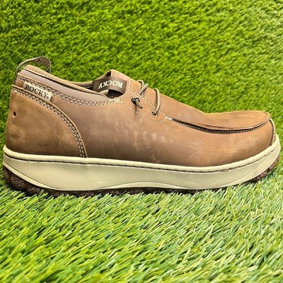 Rocky Dry Strike SRX Mens Size 8 Brown Leather Composite Safety Toe Work Shoes
