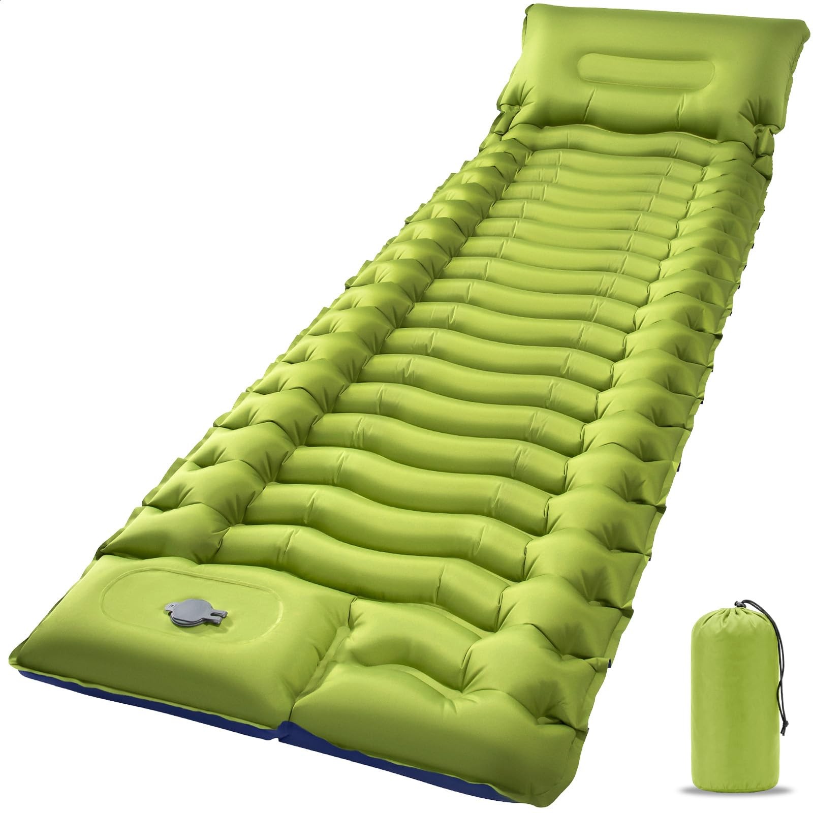 ZPLHXR Sleeping Pad, Ultralight Camping Mattress with Pillow, Built-in Foot Pump