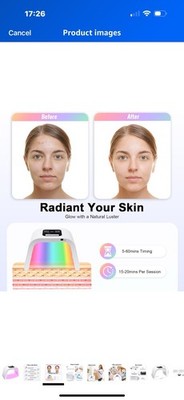 O'melon Omega Light LED Therapy Skin Care Device 4 Colors 1ea 100