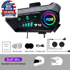 Bluetooth 5.3 Helmet Headset Wireless Hands-Free Call Phone Kit Motorcycle Water