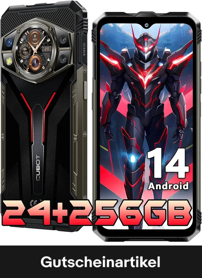 CUBOT Kingkong AX 24GB+256GB/1TB Outdoor Handy Android 14 Smartphone 5100mAh NFC