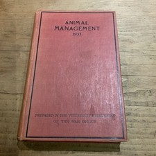 Animal Management 1933, War Office Vet8nary Department, Very Good H/B